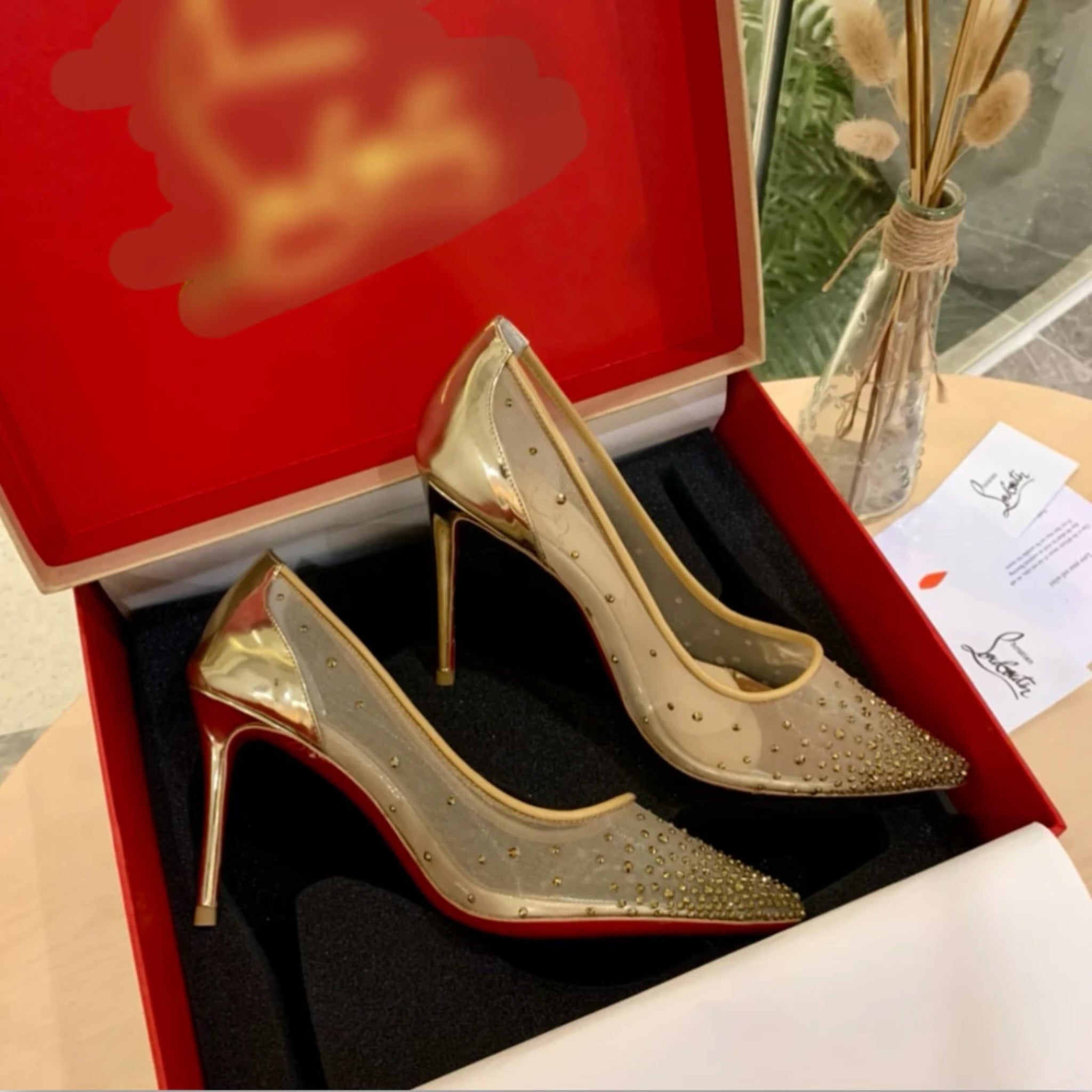 Red Bottom Heels Gold 70056 FLYKICKZ